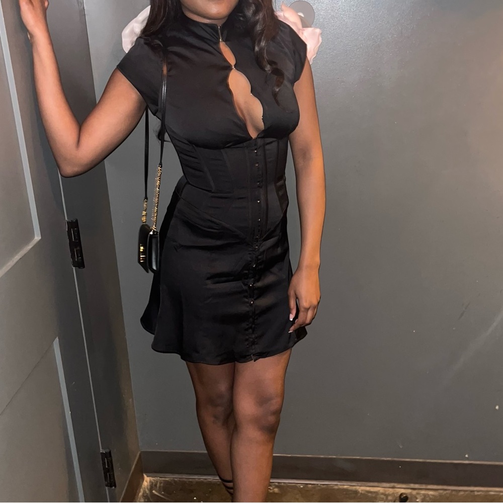 House of CB Caramina Fluted Corset Minidress XS